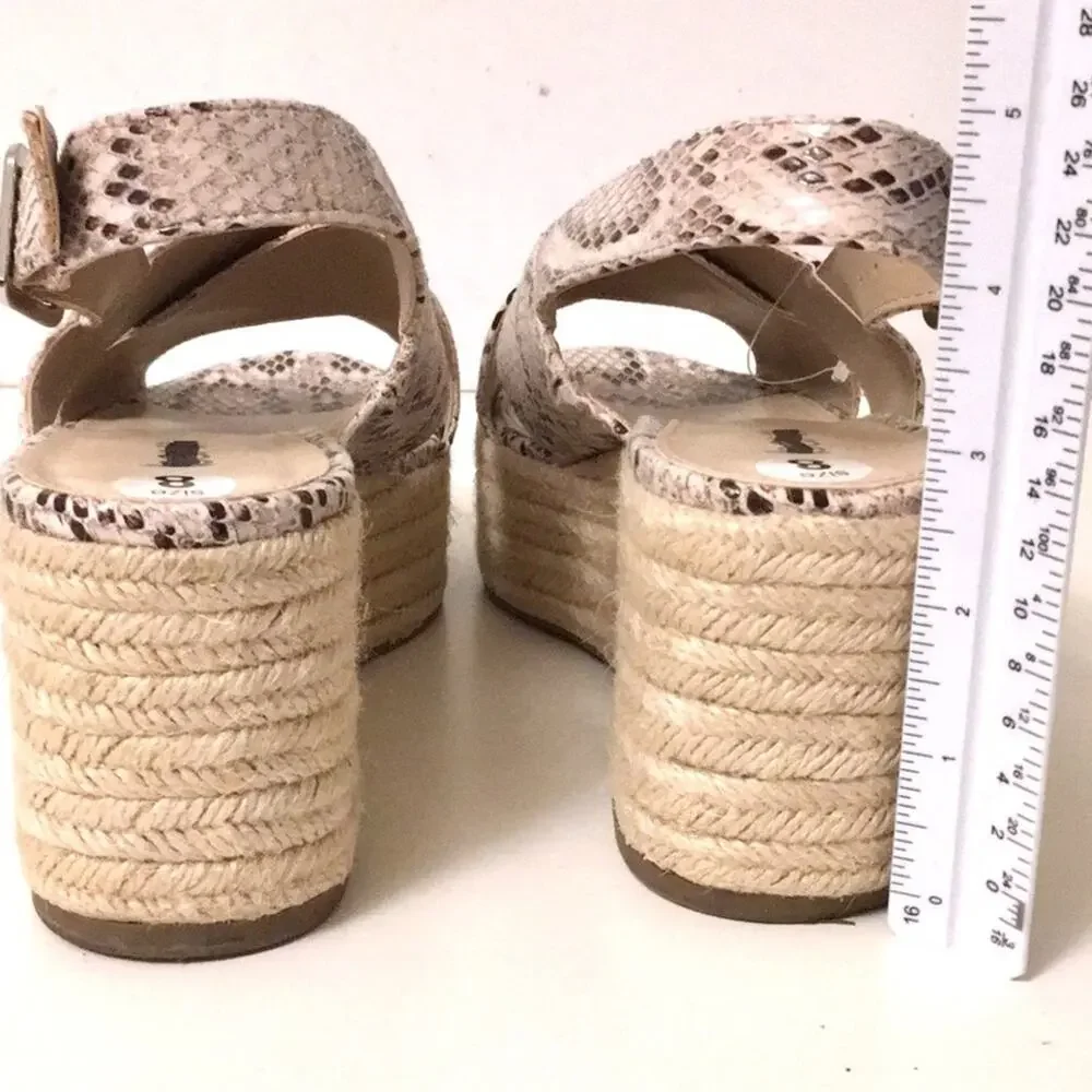 Bar||| BIANKA platform wedges espadrilles sz 8 EUC